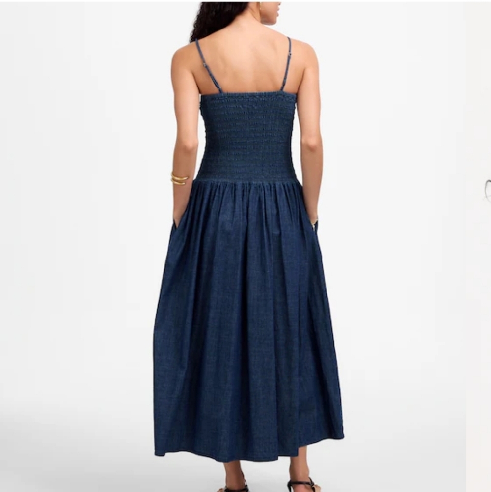Madewell Smocked Maxi Dress NV350 NWT Size S - Picture 3 of 12